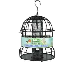 Supa Premium Wild Bird Cage Seed & Sunflower Hearts Feeder, Deters Squirrels and Larger Birds Such As Doves & Pigeons