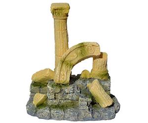 Supa Single Column Ruin Aquarium/Fish Tank Ornament | Realistic Detail | Approx. 7cm(L) x 11cm(W) x 12cm(H)