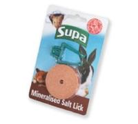 Supa Small Animal Mineral Lick with Holder - Salt & Mineral Source for Rabbits, Gerbils & Hamsters