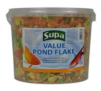 Supa Value Pond Flake Fish Food, 3 Litre Bucket | Premium Quality Goldfish, Koi & Coldwater Pond Fish Food | Provides A Nutritional Balanced Diet | C