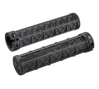 Supacaz Black Grizips Lock-On MTB Grip - Mountain Bike Non-Slip Handlebar Grip - 32mm