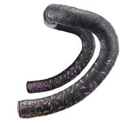Supacaz Super Sticky Kush - Star Fade - Fire Refractory + Black Plug - Bicycle Bar Tape for Cycling Bike Handlebar Tape