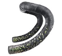 Supacaz Super Sticky Kush - Star Fade - Green Emerald Refractor + Black Plug - Bicycle Bar Tape Cycling Bike Handlebar Tape