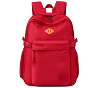 SUPACOOL Casual Laptop Backpack with USB Charging Port For for Men and Women, Backpack for College, Red, 16.5", Casual