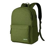 SUPACOOL Lightweight Casual Laptop Backpack with USB Charging Port For for Men and Women, Backpack for College,Olive