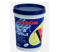 SupaDec 330g/500g/1kg Waterproof Tile Fix & Grout White Flooring & Tiles Adhesive Tube Ready Mix White For DIY Decorating Kitchen Bathroom (1kg)