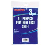 Supadec All Purpose Polythene Plastic Dust Sheets (Pack Of 3) White (One Size)