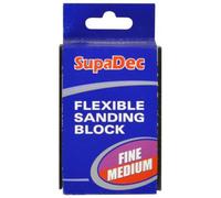 Supadec Angled Sanding Block - Fine Coarse Reusable Sanding Sponge For Wood - Metal & Plastic Surfaces