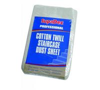 Supadec Cotton Twill Staircase Dust Sheet White (7.3 X 0.9M)