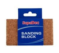 SupaDec Decorator Cork Sanding Block | Compressed Cork Sanding Block with Flat Base & Bevelled Edges | Premium Sand Block Ideal for Abrasive Sheets | Smooth - Even Sanding for DIY & Decorating