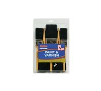 SupaDec DIY Decorating Professional Paint Varnish Brush Pack 12x