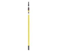 SupaDec Fibreglass Telescopic Extension Pole - 136-249cm | (Extends to 8'/2.4m) | Trade Quality with Push Button Lock - Screw Threaded End & Push Fit Adaptor | Ideal for Rollers - Brushes & Tools