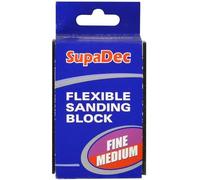 SupaDec Flexible Sanding Block Fine/Medium Coarse Sponges Pads for Wood Metal & Plastic Surfaces Wall Polishing Wet and Dry Sanding Block,Washable and Reusable.