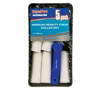 Supadec Foam Mini Paint Roller Set (Pack Of 5) White/blue (4In)