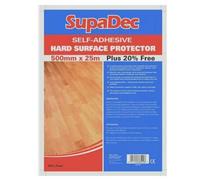 Supadec Hard Floor Protector Film - 500mm X 25M - Self-Adhesive Protective Cover For Wooden, Laminate & Vinyl Floors