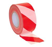 Supadec Hazard Warning Tape Red/white (50mm)