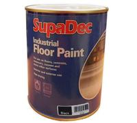 Supadec Industrial Floor Paint Black, 1L - Fast Drying Interior & Exterior Paint For Concrete - Masonry & Cement Floors
