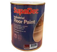 Supadec Industrial Floor Paint Tile Red, 1L - Fast Drying Interior & Exterior Paint For Concrete - Masonry & Cement Floors