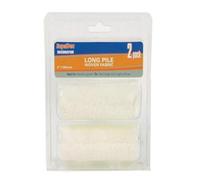 Supadec Long Pile Mini Roller Refills 4 Inch, 100mm - Pack Of 2 - Ideal Paint Roller Refills For Emulsion & Rough Surfaces