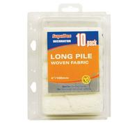 SupaDec Long Pile Paint Roller Sleeve (Pack of 10) in White SupaDec White