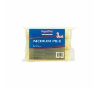 Supadec Medium Pile Paint Roller Sleeve (Pack Of 3) Yellow (One Size)