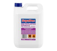 SupaDec Methylated Spirit - 5L | Multi-Purpose Cleaning and Fuel Solution for Camping Stoves - Fondue Burners | General Household Cleaning Spirit Liquid