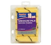 Supadec Mini Tiger Paint Roller Refills - 4 Inch, 100mm - Pack Of 10 Medium Pile Woven Fabric - Premium Paint Roller Refill