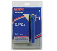 Supadec Mohair Paint Pad 6 X 4 Inch With Multi-Positional Lockable Handle - Ideal Paint Pad For Smooth Decorative Coatings