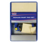 SupaDec Mohair Paint Pad Set - 5 Piece | Click & Lock Handle | Multi-Positional Painting System | Includes Sash Wand & Paint Tray | Smooth & Even Coverage | Ideal for Walls - Ceilings & Coatings