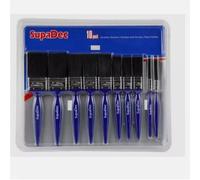 Supadec Paint Brush Set, Pack Of 10 - Multi-Size Paint Brushes - Premium Brushes For Walls - Ceilings - Paste & General Decorating