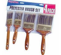 Supadec Polyester Brush Set (4 Pack) Brown (One Size)