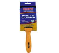 Supadec Professional Paint & Varnish Brush 2.5 Inch, 63mm - Maximum Paint Holding - Beaver Tail Handle - Trade Quality Bristles