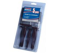 Supadec Professional Paint & Varnish Brush, 5 Pcs Set - Durable Black Bristle Paint Brushes For Walls - Ceilings & Furniture