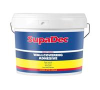 SupaDec Ready Mix Wallcovering Adhesive - 2.4kg | Super Smooth Paste | Easy Spread & Strong Grab | Ready-To-Use | Ideal for Wallpaper - Liners & Wallcoverings | Professional Finish Adhesive Paste