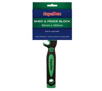 Supadec Shed & Fence Block Brush 30mm X 120mm - Heavy-Duty Outdoor Paint Brush With Soft Handle For Rough Timber - Exterior Woods