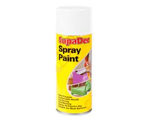 SupaDec Spray Paint 400ml Gloss White - Interior Exterior Multi Purpose