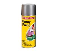SupaDec Spray Paint, Multi-Purpose, Quick Dry Aerosol, Smooth Finish, High Coverage, Easy-to-Use DIY Paint for Home Improvement, Craft Projects & Decorative (Silver, 400ml, Pack of 1)