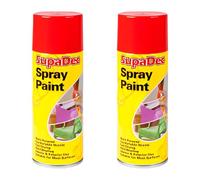 SupaDec Spray Paint, Multi-Purpose, Quick Dry Aerosol, Smooth Finish, High Coverage, Easy-to-Use DIY Paint for Home Improvement, Craft Projects & Decorative (Orange, 400ml, Pack of 2)