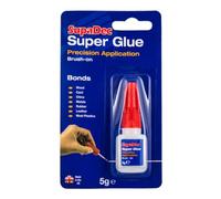 SupaDec Super Glue Brush On Adhesive - 5g | Instant Strong Bonding Glue with Precision Brush Applicator | Fast-Drying Multi-Purpose Super Glue for Plastic - Metal - Wood - Ceramic & Rubber Repairs