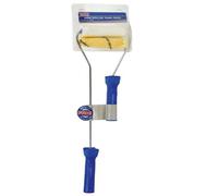 Supadec Twin Mini Roller Frame Set - 4 Inch - Foam & Medium Pile Sleeves With Long Reach & Short Frames - Pack Of 2