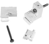 Supadec Universal Curtain Track Brackets White - Drape Rail Support Fixing Fittings - Track Brackets