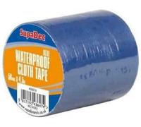 Supadec Waterproof Cloth Tape Blue, 48mm X 4.5M - Heavy Duty Self-Adhesive Gaffer Tape For Repairs - Sealing & Diy Use