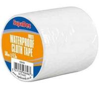 Supadec Waterproof Cloth Tape White, 48mm X 4.5M - Heavy Duty Self-Adhesive Gaffer Tape For Repairs - Sealing & Diy Use