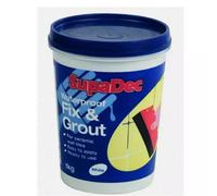 Supadec Waterproof Tile Fix & Grout White, 1Kg - Ready-Mixed Adhesive & Grout For Kitchen & Bathroom Tiles - Tile Fixing Adhesive