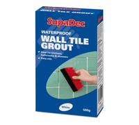 SupaDec Waterproof Wall Tile Grout - 500g | Cement-Based Powder Grout for Kitchens - Bathrooms & Showers | Easy-Mix Formula | For Joints Up to 3mm | Suitable for Interior & Exterior Use