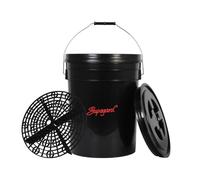 Supagard 20L Car Wash Bucket Kit, Black, with Lid and Grit Guard, Professional Detailing for Scratch-Free Cleaning