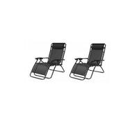 SupaGarden 2 X Grey Zero Gravity Chair Lounger