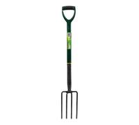 SupaGarden Garden Digging Fork Carbon Steel Border Ergonomic Soft Handle