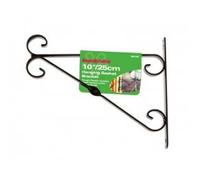 SupaGarden Garden Hanging Basket Bracket Hanging Basket Bracket 25cm/10 Black