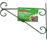 SupaGarden Hanging Basket Bracket 30cm/12" Green Strong Bracket For Hanging